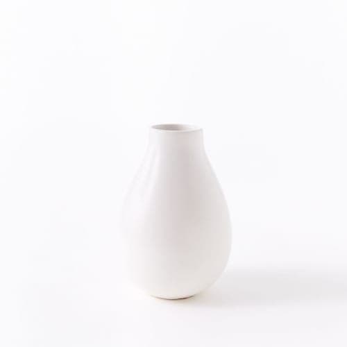 Pure White Ceramic Vase image