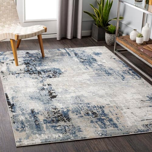 Rizzi Power Loom Navy/Gray Rug image