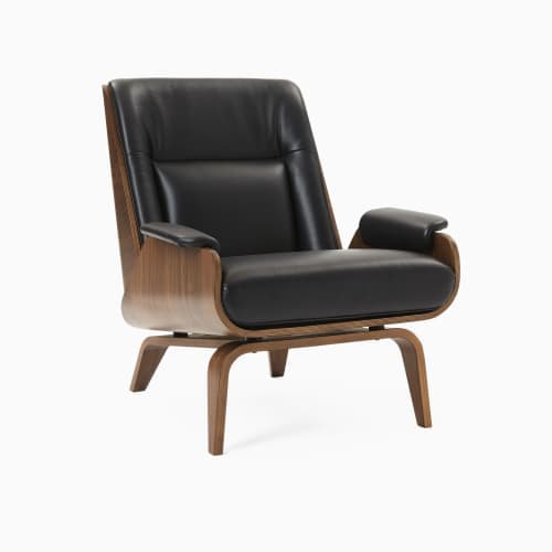 Paulo Bent Ply Leather Chair image