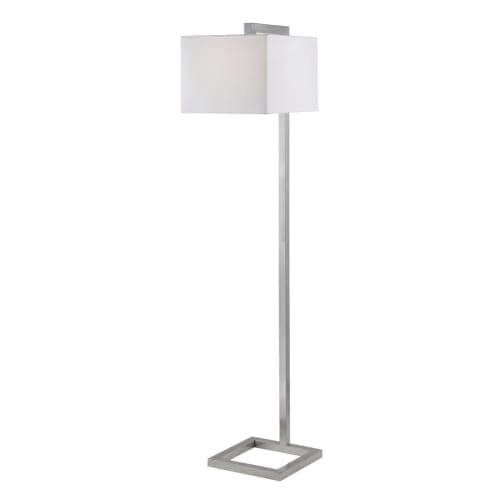 SQUARE FRAME BASE FLOOR LAMP STEEL OR BRONZE image