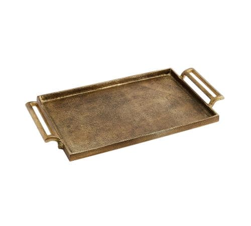 Antiqued Metal Decorative Tray image