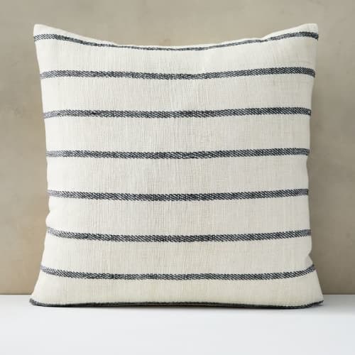 Black & Stone White Pillow cover no insert image