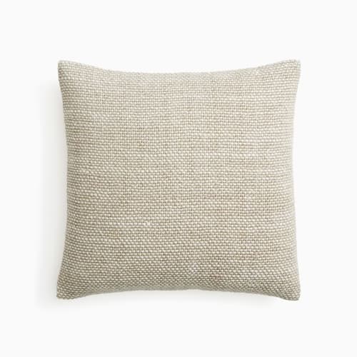 Two Tone Chunky Linen Pillow Cover without Insert-20"x20" image