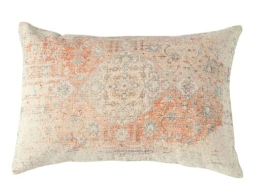 MultiColor Distressed Print Lumbar Pillow No Insert-24"x16" image