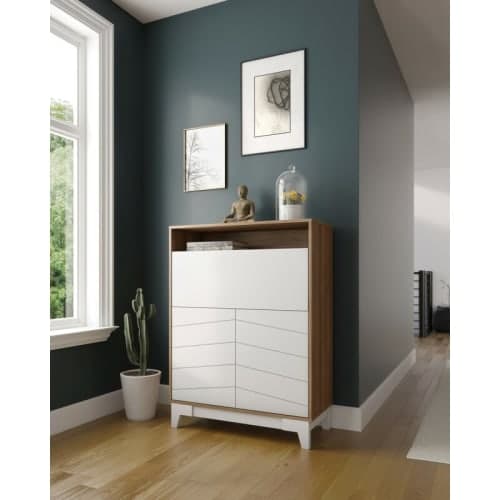 Oceane Secretary Desk with Hutch image