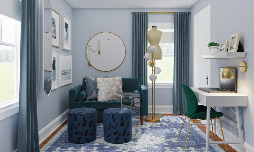 Youthful Home Office with Modern Elegance