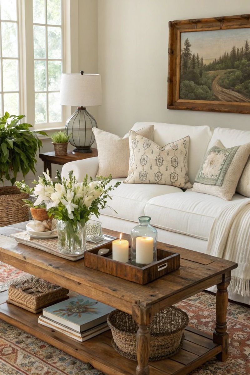 Farmhouse Style Living Room Design
