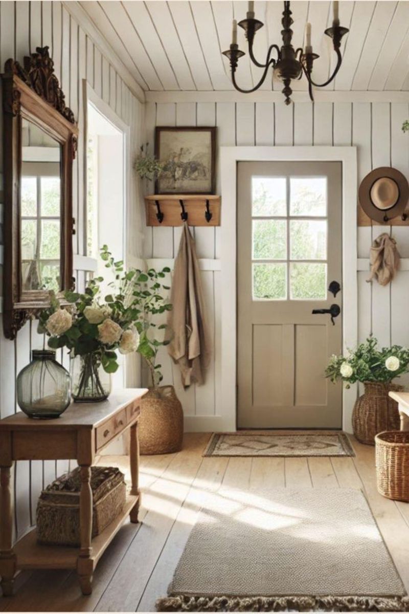 Farmhouse Style Entryway Design