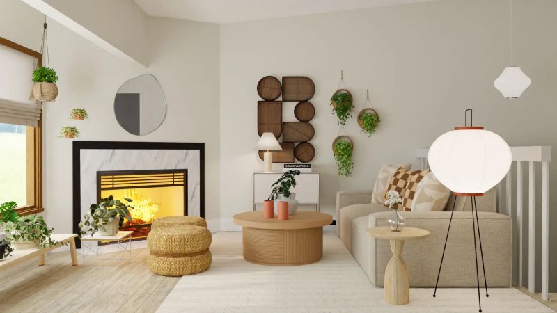 Living room design by spacejoy