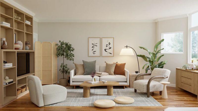 Living room design by spacejoy